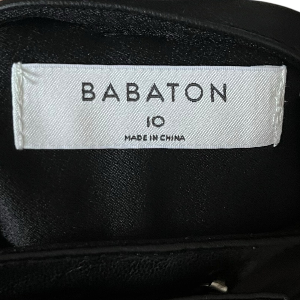 NWT Aritzia Babaton Belted Pant Vegan Leather Black Size 10 - Picture 11 of 15